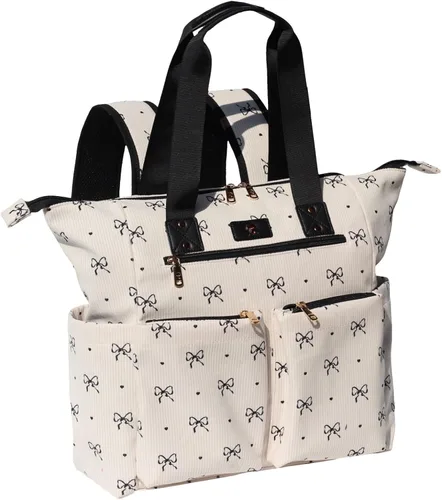Vista 13 de ESVAN Bolsa de pañales Totepack Mochila 2 en 1 para mujer, multifuncional, de gran capacidad, con bolsillos aislados, viaje