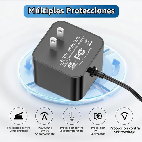Vista 5 de Adaptador de corriente de 15 W compatible con Amazon Echo Dot de 3ª generación Echo Dot (3ª/4ª generación) con reloj Echo Dot Kids Edition Echo Show