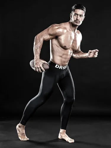Vista 6 de DRSKIN - Pantalones deportivos de compresión para hombre, leggings, mallas deportivas, capa base para correr o entrenamiento atlético activo paquete