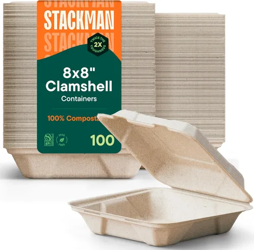 Vista 9 de Recipientes de alimentos 100% compostables para llevar