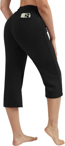 Vista 2 de Heathyoga Women's Yoga Pants Bootcut Yoga Pants with Pockets for Women Bootleg High Waist Yoga Pants Workout Dress Pants