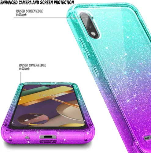 Vista 2 de NZND Funda para LG K22/K32/K22+ Plus con [protector de pantalla integrado], funda protectora resistente a los golpes de cuerpo completo a prueba
