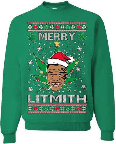 Vista 45 de Merry Chrithmith Ugly Christmas Sweater Unisex Crewneck Graphic Sweatshirt Negro Bitcheth