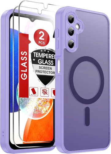 Vista 24 de LeYi Funda para teléfono Samsung-S23: protector de pantalla e imán MagSafe Púrpura
