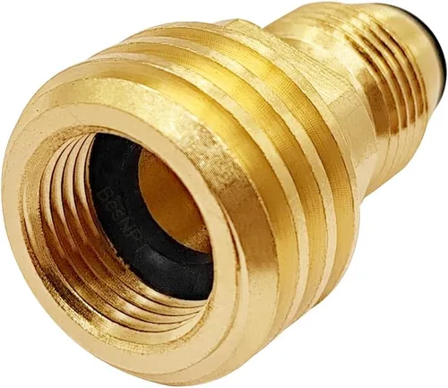 Vista 5 de Adaptador de tanque de propano POL a QCC1, convierte la válvula de tanque antigua a QCC1 Antiguo a nuevo, latón macizo resistente a la corrosión
