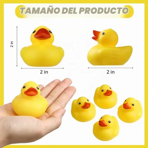 Vista 2 de Vinsot - Mini patos de goma a granel, juguetes de baño chirriantes