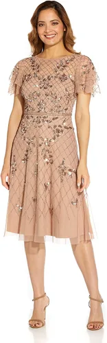 Vista 4 de Adrianna Papell Vestido midi con cuentas para mujer