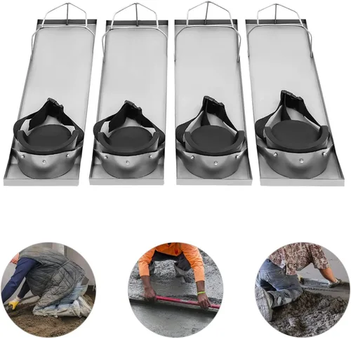 Vista 9 de Rodilleras de hormigón, 28 x 8 pulgadas, de acero inoxidable, curvadas con rodilleras, rodilleras, tablas de kneedboards de concreto, deslizadores