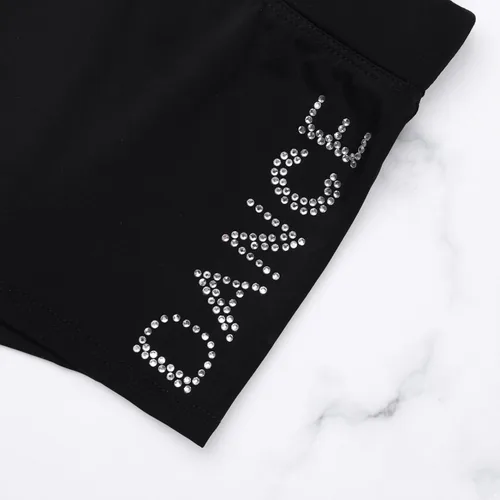 Vista 4 de Traje de baño deportivo sin mangas con pantalones cortos para entrenamiento y fitness para niñas y niñas