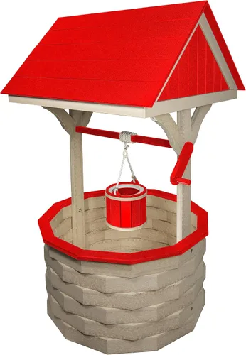 Vista 23 de Pequeño madera de poli madera de abedul y marrón deseando bien
