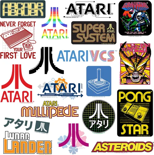 Vista 4 de Atari Games - 50 calcomanías de vinilo L de lujo, tableta