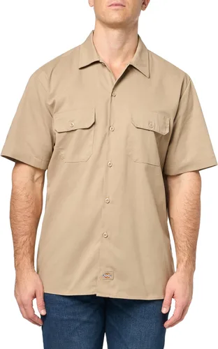 Vista 9 de Dickies Camisa de trabajo flexible de manga corta para hombre Slim Fit - P Negro