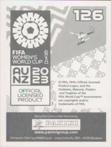 Vista 2 de 2023 Panini FIFA Women's World Cup Stickers #126 Shelina Zadorsky Canada Mini Sticker Soccer Futbol Trading Card