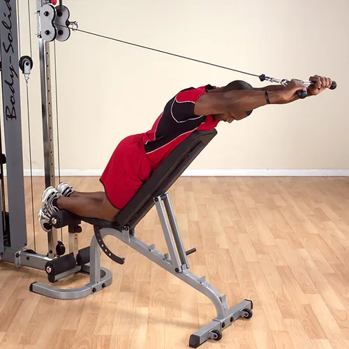 Vista 3 de Body-Solid Tools MB507RG Pro-Grip - Accesorio de barra en V equilibrado para máquinas de cable, entrenamiento de bíceps y tríceps