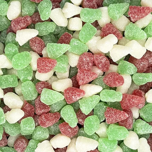 Vista 3 de Fruidles Caramelos de gomitas de frutas con mezcla de gelatina navideña, deliciosas gomitas con forma y sabor navideño (1 libra)