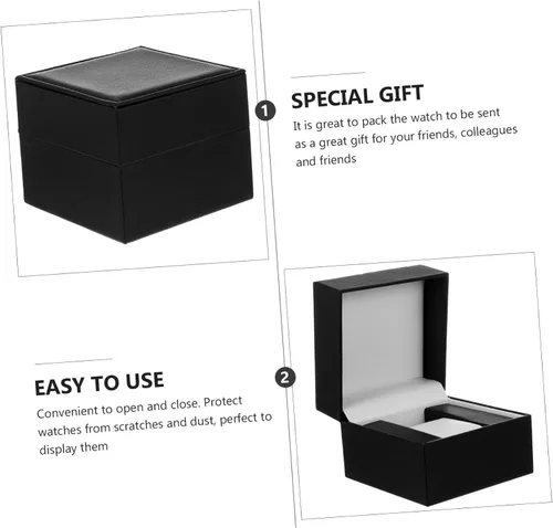 Vista 9 de Holibanna Caja de reloj de joyería para hombres, vitrina de joyería de bruja, vitrina, vitrina, exhibición de relojes, organizador de joyas