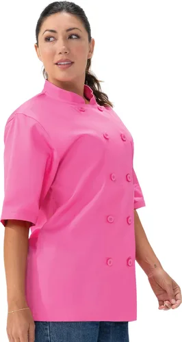 Vista 3 de Chef Works Chaqueta de Chef Unisex Volnay Rosa fuerte