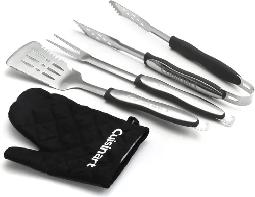 Vista 7 de Cuisinart CGS-134 Juego de herramientas para asar con guante de parrilla, rojo (3 piezas)