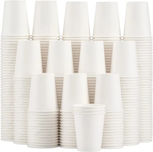 Vista 10 de Lamosi Paquete de 240 tazas de papel de 10 onzas, tazas de café desechables de 10 onzas, tazas para bebidas calientes/frías para agua, jugo o té