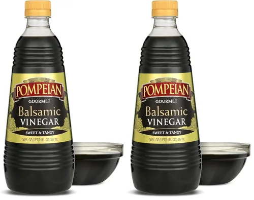 Vista 10 de Vinagre balsámico gourmet de Pompeian, naturalmente sin gluten, 16 onzas líquidas (473 ml) Vinagre para cocinar: sabor dulce y picante