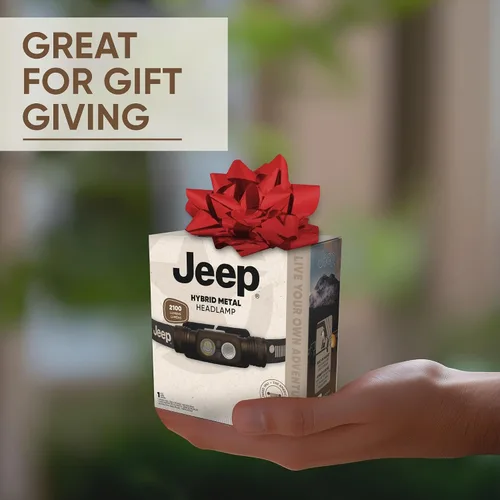 Vista 9 de Linterna frontal Energizer Jeep HM-2000 recargable, lámpara de cabeza con fuente de alimentación híbrida, resistente al agua IPX4, linterna frontal