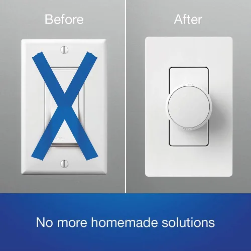 Vista 3 de Lutron Aurora - Interruptor de atenuación de bombilla inteligente para interruptores de paleta para bombillas inteligentes Philips Hue