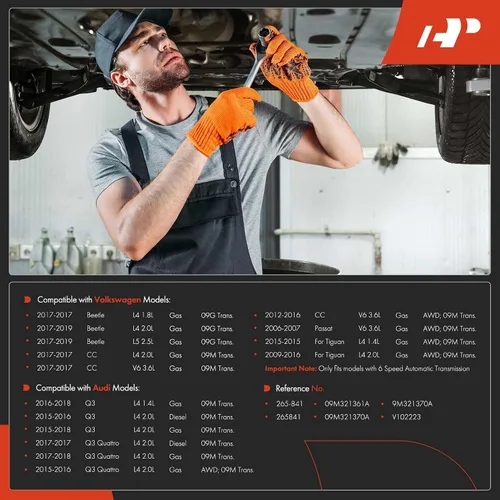 Vista 2 de A-Premium - Bandeja de aceite de transmisión con tapón de drenaje y junta Compatible with Audi Q3 2015-2018, Q3 Quattro 2015-2018, Volkswagen