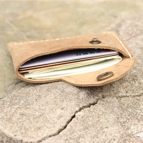 Vista 8 de New Type Simple Structure Large Capacity Handmade Card Case can Hold Banknotes Credit Cards Certificates and Card Bags