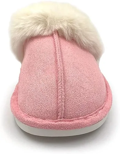 Vista 4 de Asverd - Pantuflas para mujer, con punta abierta, peludas, para el hogar
