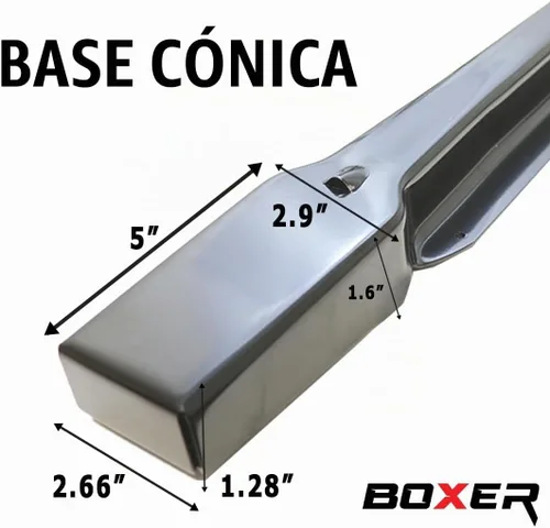 Vista 5 de Boxer Estaca de metal para camión de herramientas, 6 piezas, extremo cuadrado de 24 pulgadas, recubierta en acabado negro, estaca resistente