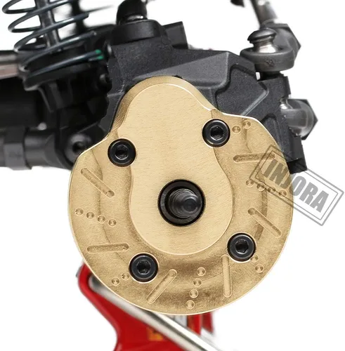 Vista 4 de INJORA AXI03007 - Tapa de dirección para nudillos de latón para 1:10 RC Crawler AXAIL SCX10 III AXI03007 y Capra 1.9 UTB AXI03004, 2