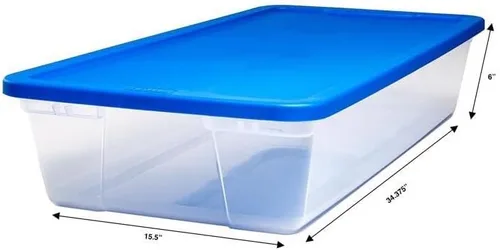 Vista 6 de HOMZ 3241CLBL.06 - Bolsa para debajo de la cama, 41 cuartos de galón, transparente
