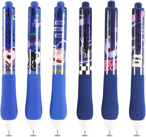Vista 4 de Bolígrafos de gel retráctiles Unvoltage Gen Ink Rollerball Juego de bolígrafos de tinta negra de 0.020 in, juego de 12 bolígrafos de escritura