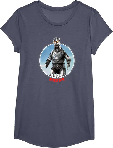 Vista 13 de Godzilla Mechagodzilla 1975 Icons of Toho T-Shirt Asphalt Grey