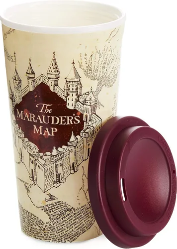 Vista 7 de Paladone Taza de café de viaje de Harry Potter Marauders Map (15.2 fl oz) I Solemnly Swear I Am Up To No Good, taza de Harry Potter y regalo