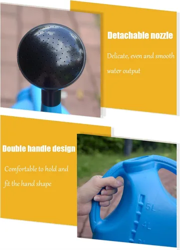 Vista 4 de Regaderas grandes para Plantas Jardin Regadera para Plantas de 5L para exteriores (azul)