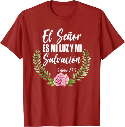 Vista 3 de El Señor Es Mi Luz - Camiseta de la Biblia Cristiana Española Negro