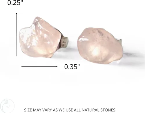 Vista 4 de Pendientes de tuerca de cristal de piedra natal aleternativa para mujer y hombre
