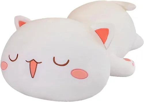Vista 10 de FUYU Animales de peluche de gato, almohada de felpa suave de gato kawaii, juguete de animal de peluche, regalos para niños y niñas, decoración