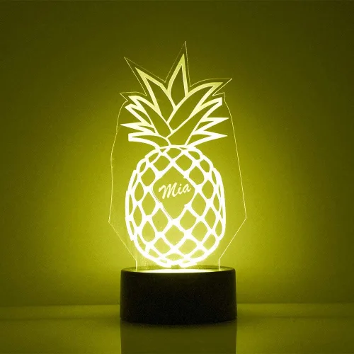 Vista 13 de MMS Food - Lámpara LED de luz nocturna, personalizada con tu nombre o texto, control remoto con 16 colores, 4 modos de luz, lámpara LED de regalo