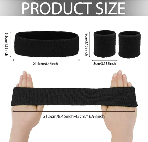 Vista 2 de Diademas de entrenamiento, diademas deportivas y al aire libre, accesorios de gimnasio, diadema que absorbe la humedad, bandas para el sudor