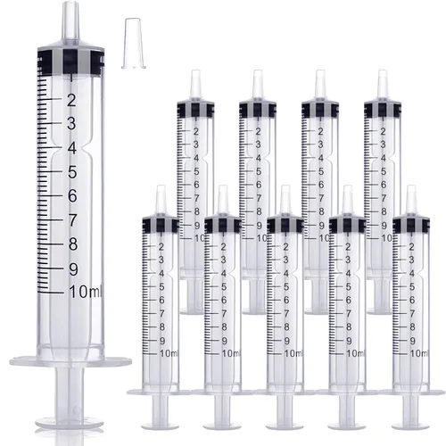 Vista 10 de Paquete de 10 jeringas de plástico de 0.03 fl oz, individuales, para medición en laboratorios científicos, de líquidos, alimentar a mascotas