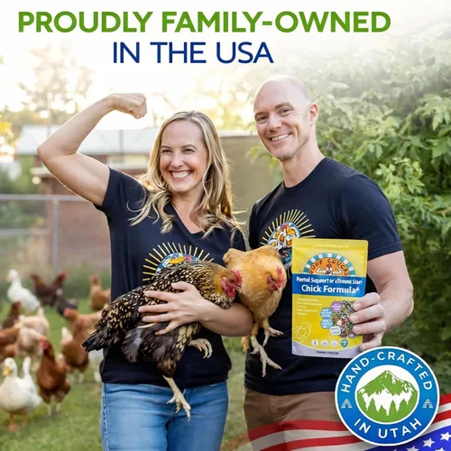 Vista 5 de Buff Clucks Suplemento de hierbas de fórmula de pollo para pollitos bebé, mezcla botánica totalmente natural para el bienestar diario, calidad