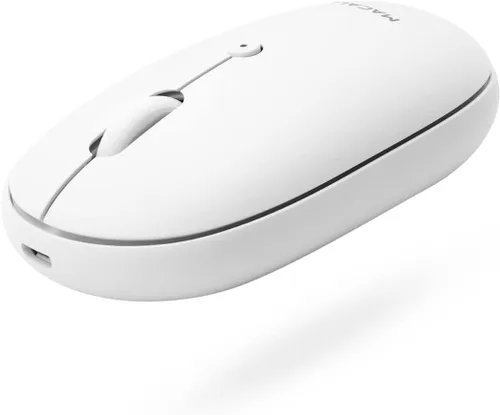 Vista 9 de Macally Ratón inalámbrico Bluetooth – silencioso, cómodo, recargable para MacBook Air/Pro, Mac, iMac, Apple iPad – Mouse inalámbrico para laptop, PC