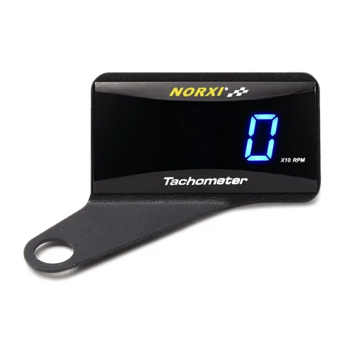 Vista 10 de Taquímetro Digital Universal Medidor RPM para Motocicleta y Auto, Impermeable, Electrónico (Azul)
