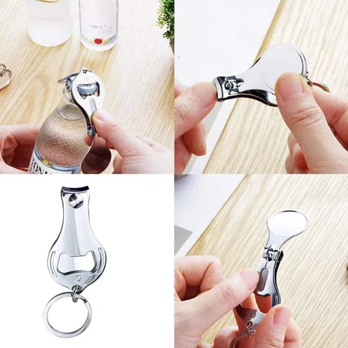 Vista 3 de 100 unidades de abrebotellas personalizadas, cortaúñas, llavero versátil y duradero, regalos de fiesta privados personalizados para bodas
