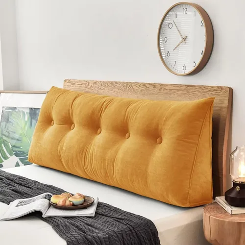 Vista 11 de Cabecera triangular grande con respaldo de cuña y respaldo de posicionamiento, almohadas de lectura, almohadas de cuña para cama de día, litera