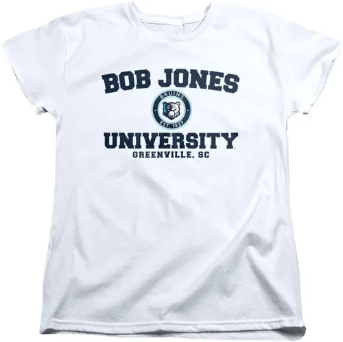 Vista 9 de Bob Jones University - Camiseta oficial con logotipo circular para mujer Azul Marino