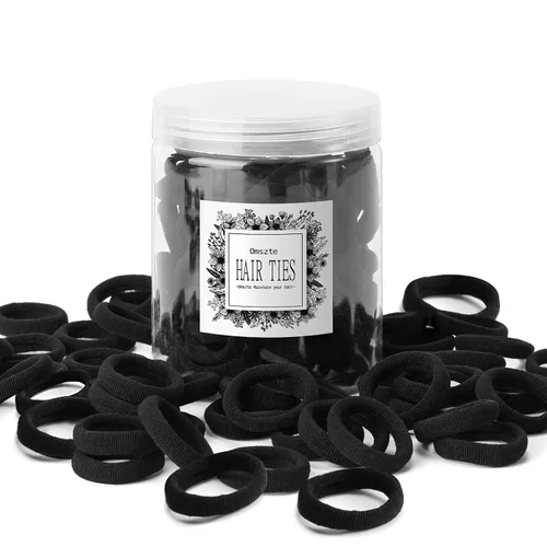 Vista 9 de Omszte, 100 piezas de ligas para el cabello de bebé, ligas de cabello de algodón sin costuras para niñas pequeñas y niños, pequeños elásticos suaves