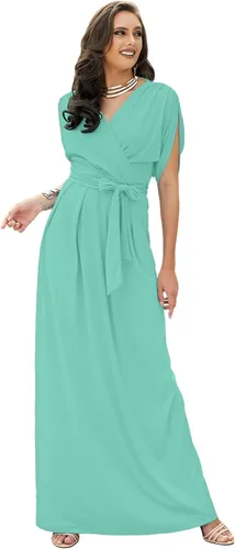 Vista 20 de KOH KOH Vestido largo plisado y modesto para mujer, para invitada de boda Negro